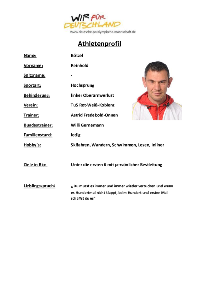 Hochspringer Reinhold Bötzel