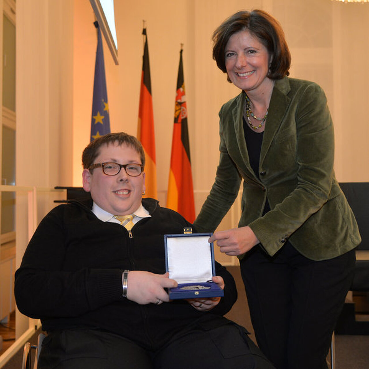 Zimmermann und Ministerin Dreyer; Foto: Torsten Silz, Bildergalerie rlp