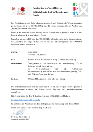 Fortbildung Rollstuhl-Basketball