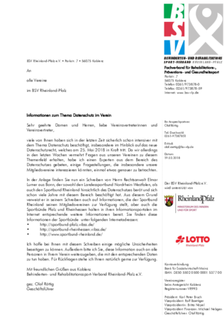 Rundschreiben März 2018