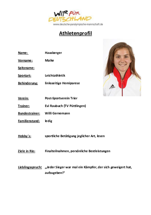 Maike Hausberger Leichtathletin