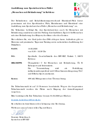 Fortbildung Sportabzeichen