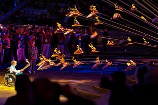 London 2012 Eroeffnung Paralympisches Feuer