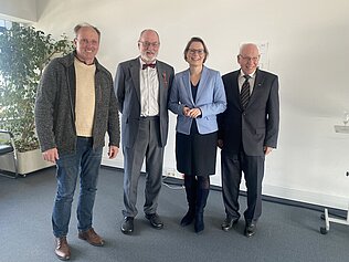 Christoph Sagner, Jupp Vallendar, Dr. Stefanie Hubig und Rolf Boettiger v. l. n. r